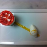 citrus dessert above shot