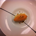 peach sorbet, pre-dessert peach sorbet, pre-dessert